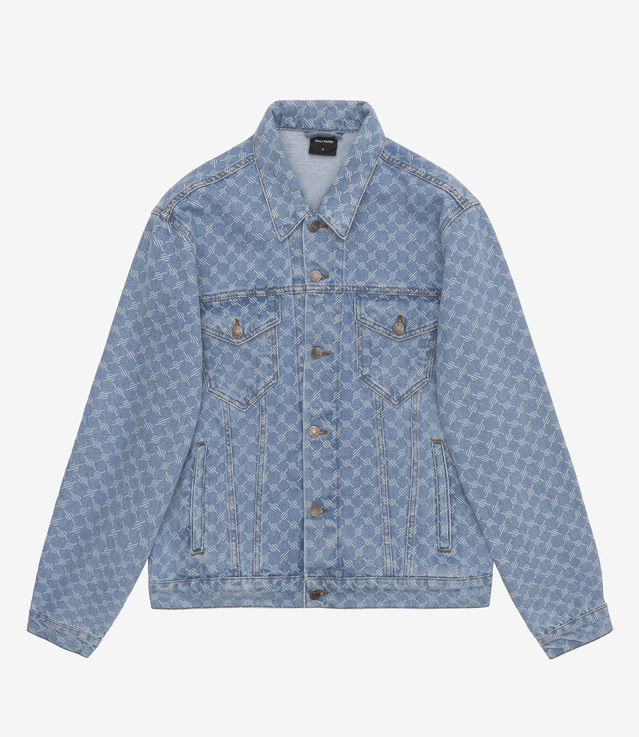 Jacket DAILY PAPER Matwa Monogram Denim Jacket Blue Monogram