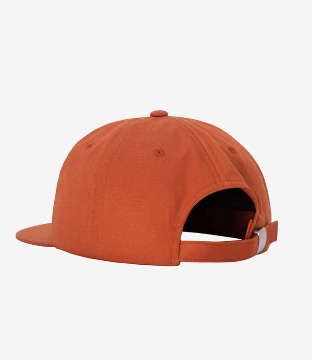 Shop Stussy Stu Arch Strapback Cap Dark Orange at itk online store