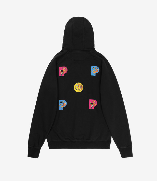 POP TRADING COMPANY×JOOST SWARTE PULL Shop Pop Trading Company Joost Swarte Hooded Sweat Black at