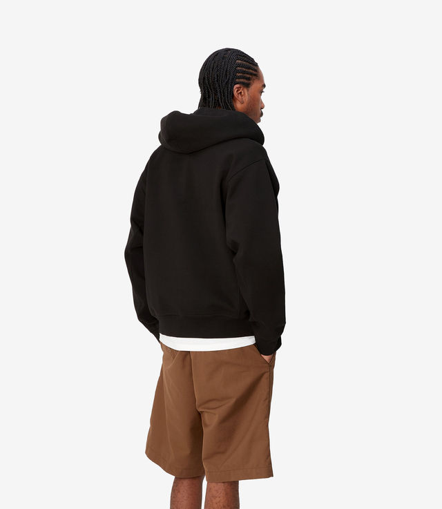 Shop Carhartt WIP Hooded American Script Jacket Black at itk