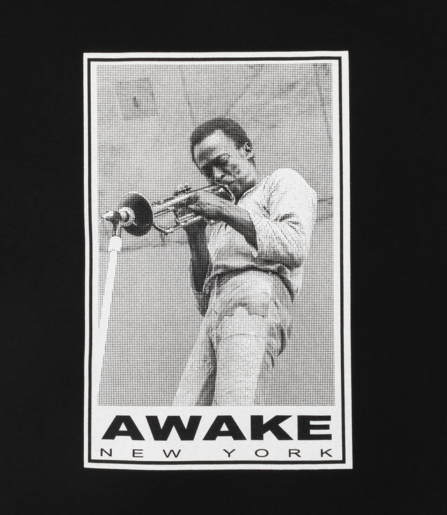 Shop Awake NY Miles Davis Printed Short Sleeve Tee Black at