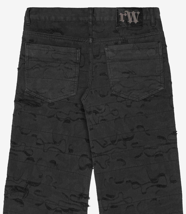 Shop Racer Worldwide Camo Laser Jeans Black at itk online store