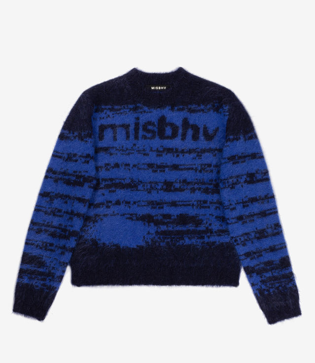 Shop MISBHV Brushed Mohair Knit Electric Blue at itk online store