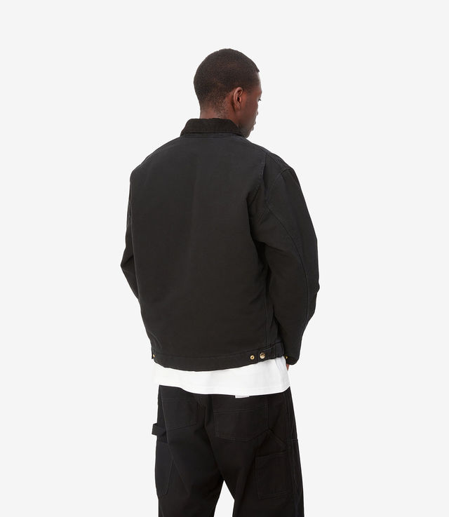 Shop Carhartt WIP OG Detroit Jacket Winter Dearborn Canvas Black