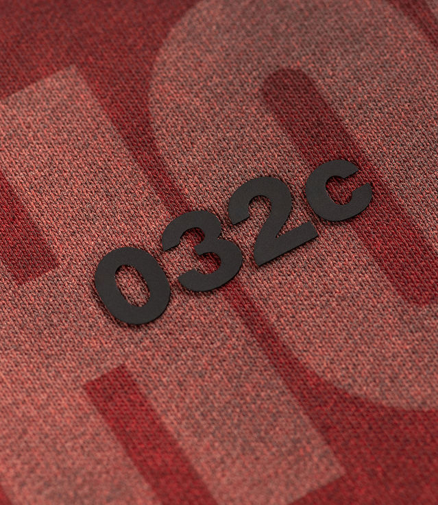 Shop 032c Icarus With No Sun Bubble Hoodie Stained Red at