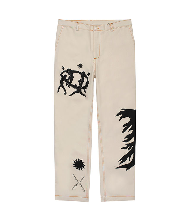 Shop Carne Bollente Sacrificial Spank Pant Beige at itk online store