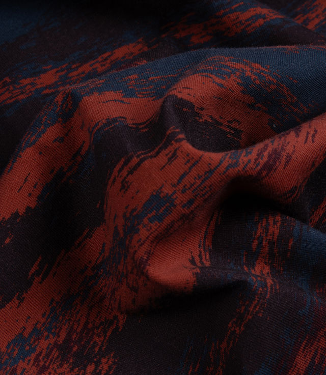 【DIME】 Brushstroke Ls Shirt / Bordeaux DIME_SP25D1_ONMODEL_Brushstrok