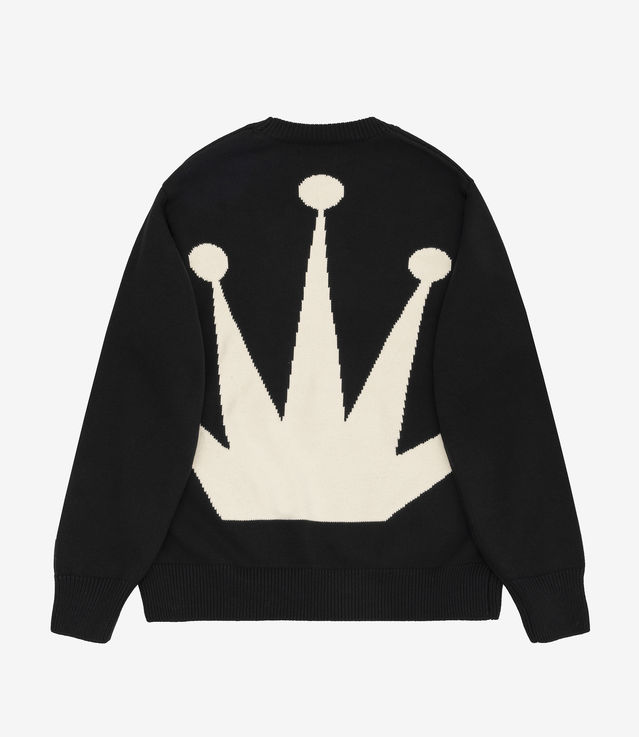 Shop Stussy Bent Crown Sweater Black at itk online store