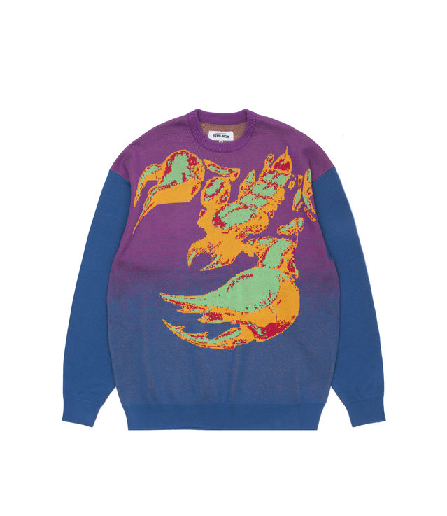 Shop Fucking Awesome Scorpion Knit Sweater Purple at itk Shop Fucking Awesome Scorpion Knit Sweater Purple at itk