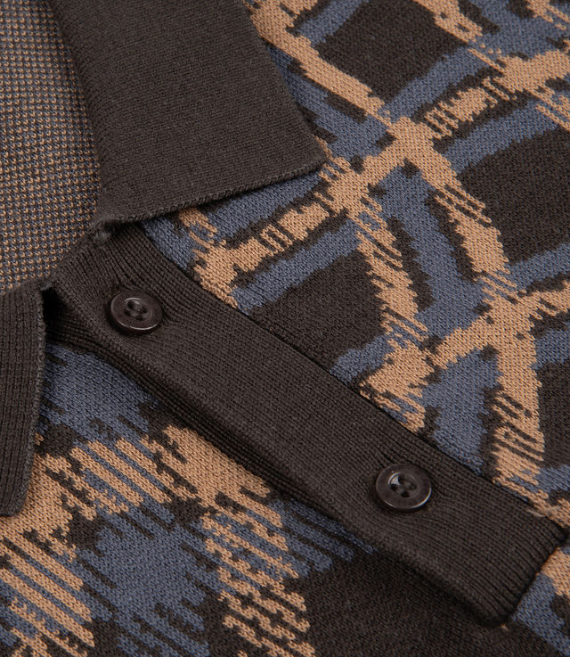 【DIME】 Antique Polo / Brown Multi Shop Dime Antique Polo Brown Multi at itk online store