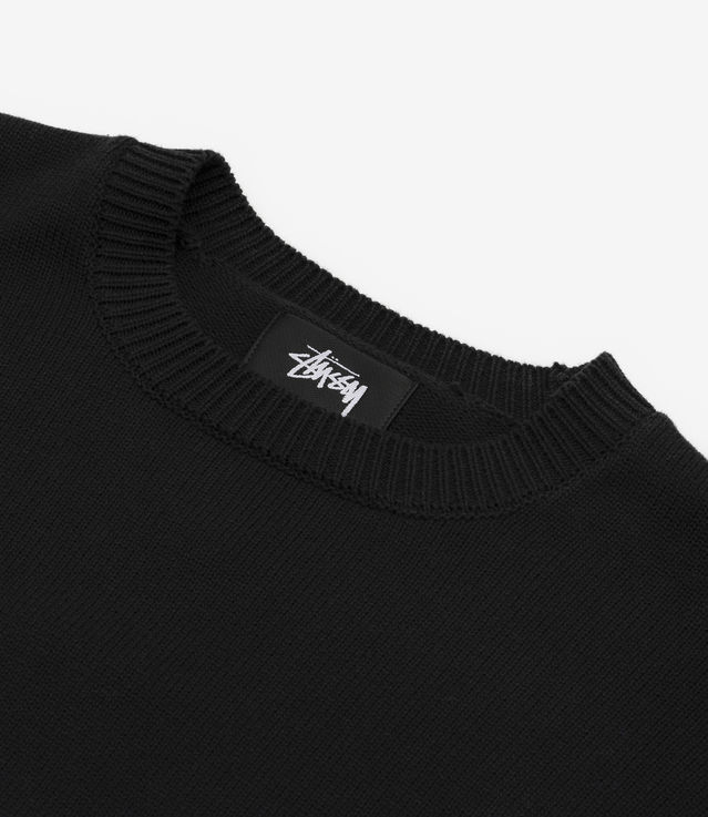 Shop Stussy Bent Crown Sweater Black at itk online store