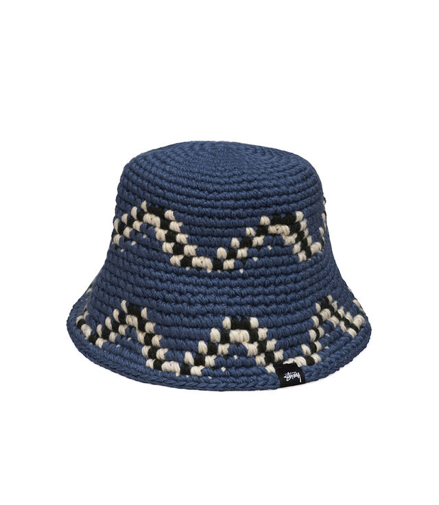 帽子 stussy giza knit bucket hat STÜSSY - Giza Jacquard-Knit Bucket Hat - Brown Stussy