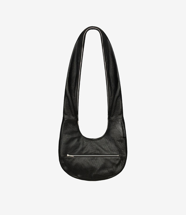 Shop Racer Worldwide Zip Leather Bag Black at itk online store