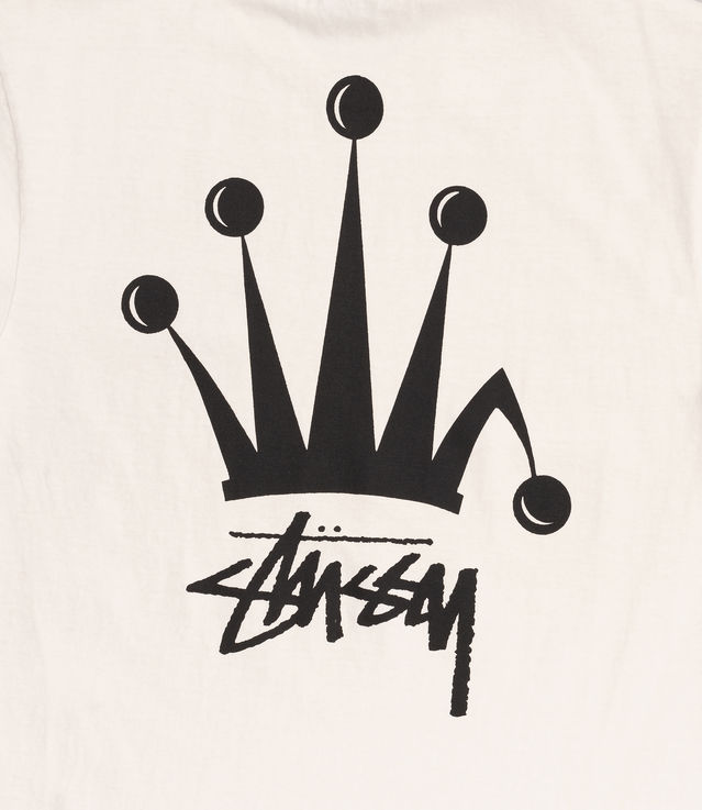 【STUSSY】Regal Crown Pig. Dyed Tee (Indigo) Shop Stussy Regal Crown Pig. Dyed Tee Natural at itk online