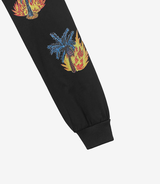 Tシャツ・カットソー thisisneverthat Burning Palm Tree L/S Tee 4XK496 Burning Palm Tree L/S Tee - thisisneverthat®