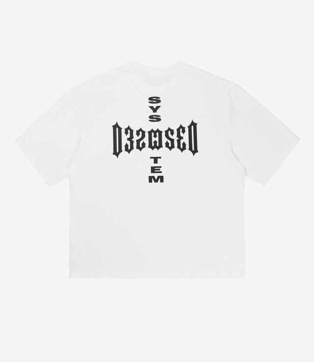 Shop 032c 'Crux' Oversized Box-Cut T-Shirt White at itk