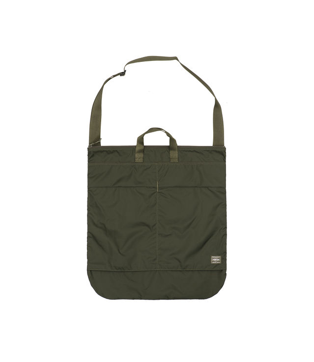 Shop Porter Yoshida Co. Flex 2Way Helmet Bag Olive Drab at itk