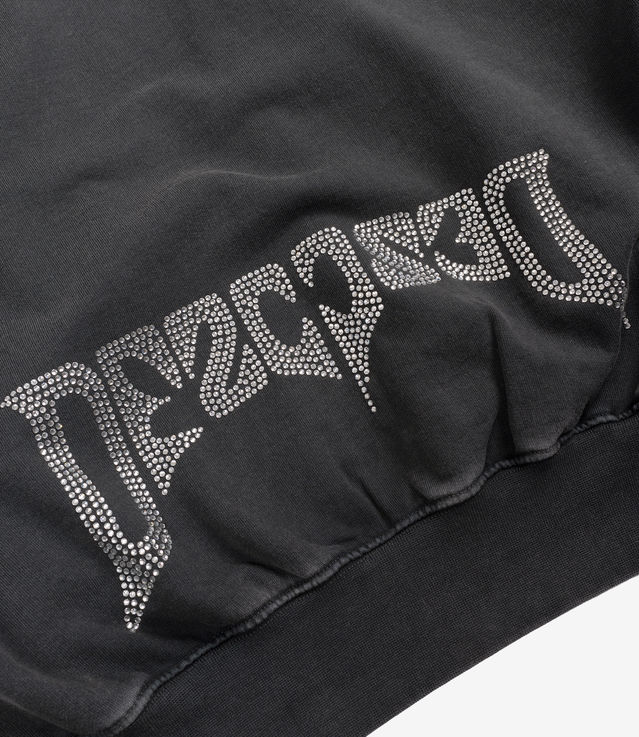 Shop 032c Luster Zup-Up Hoodie Faded Black at itk online store
