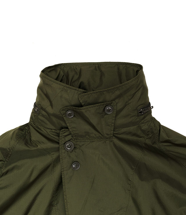 Shop Engineered Garments Drizzler Coat Nylon Micro Ripstop Olive