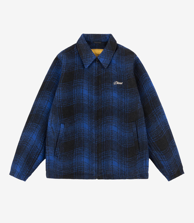 Shop Dime Wave Plaid Jacket Blue at itk online store