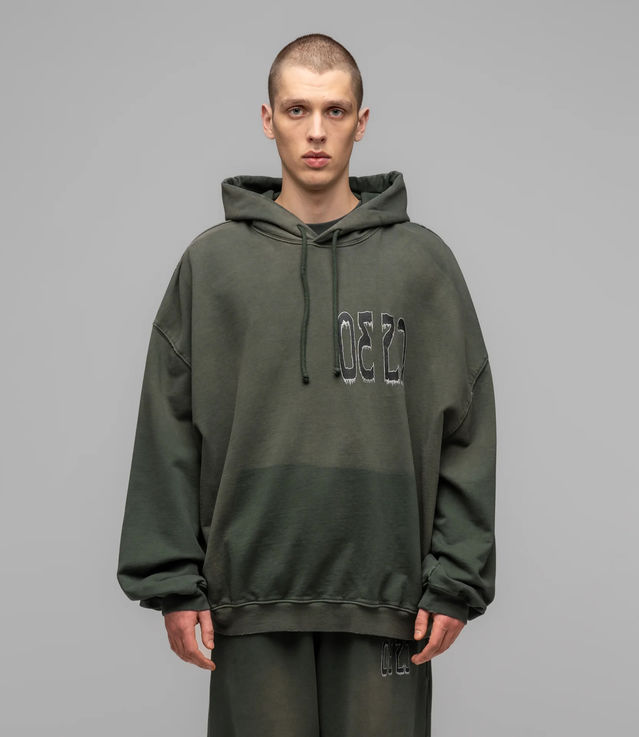 ★032c★ U SPLICED BUBBLE HOODIE FADED OLIVE DRAB SPLICED BU Shop 032c Spliced Bubble Hoodie Faded Olive Drab at itk