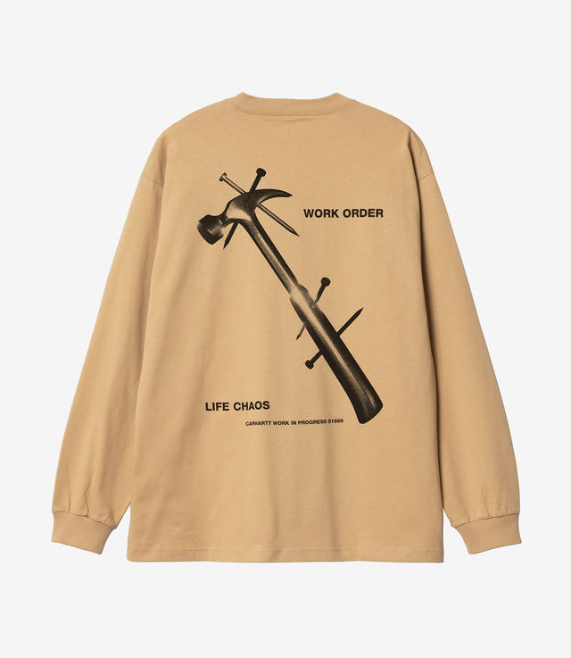 Carhartt WIP L/S Reverse Hammer T-Shirt Dusty H Brown