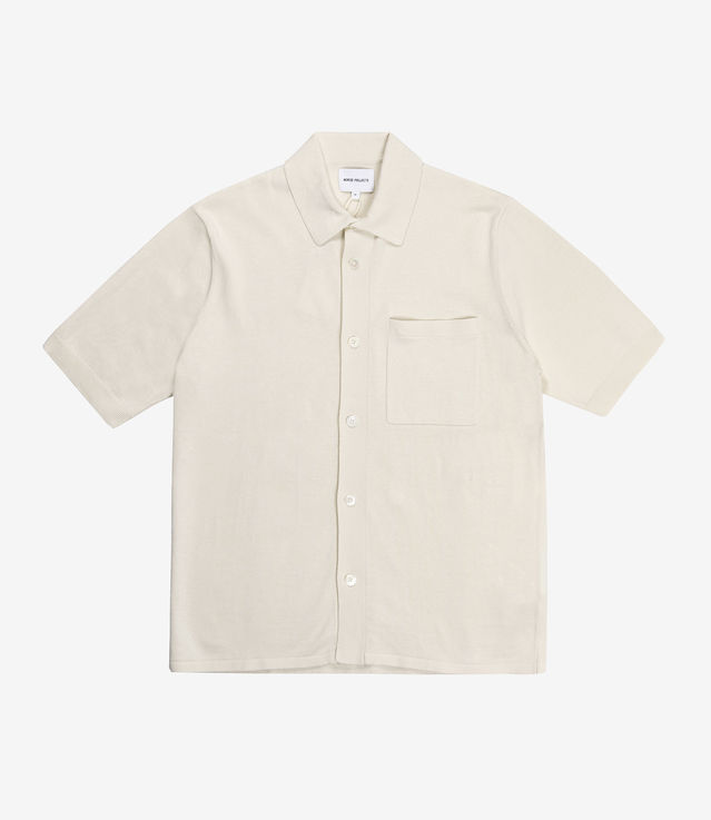 Shop Norse Projects Rollo Cotton Linen SS Shirt Kit White at itk online ...