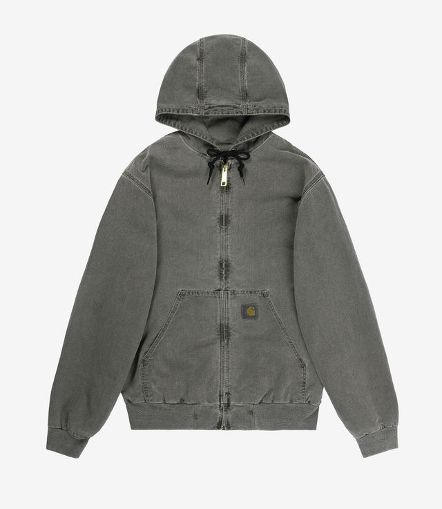 Shop Carhartt WIP Active Jacket 'Dearborn' Canvas Black Faded at itk