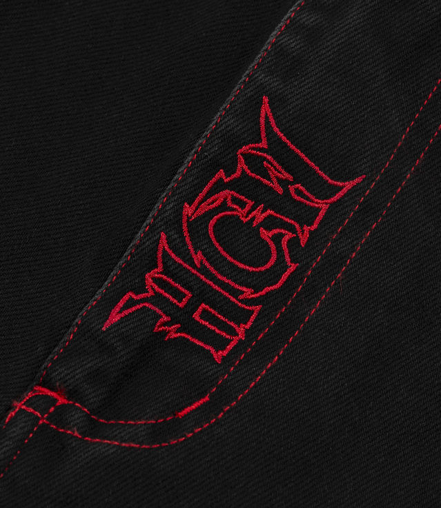 Shop Heaven Can Wait Skull Jeans Black/Red at itk online store