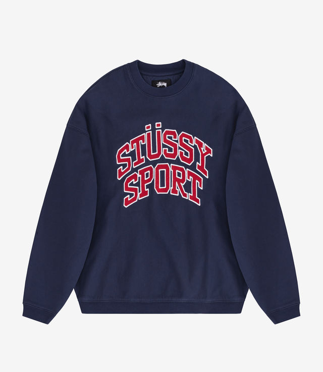 Shop Stussy Relaxed Oversized Crew Navy at itk online store