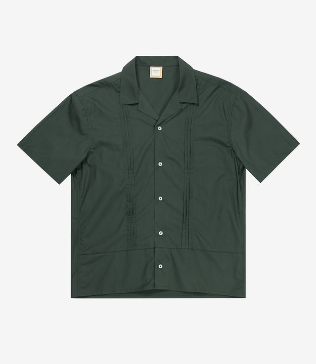 Shop Drôle de Monsieur La Chemise Plissée Green at itk online store