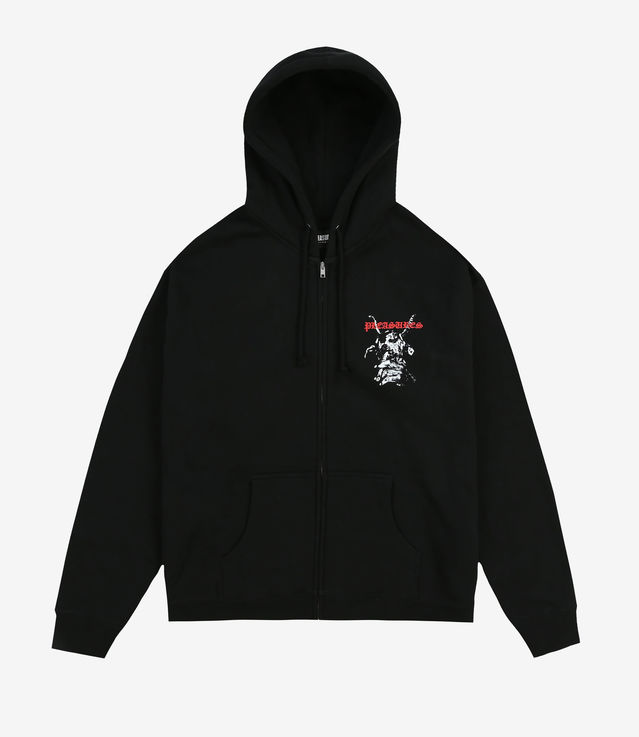 Shop Pleasures Goat Zip Hoodie Black at itk online store