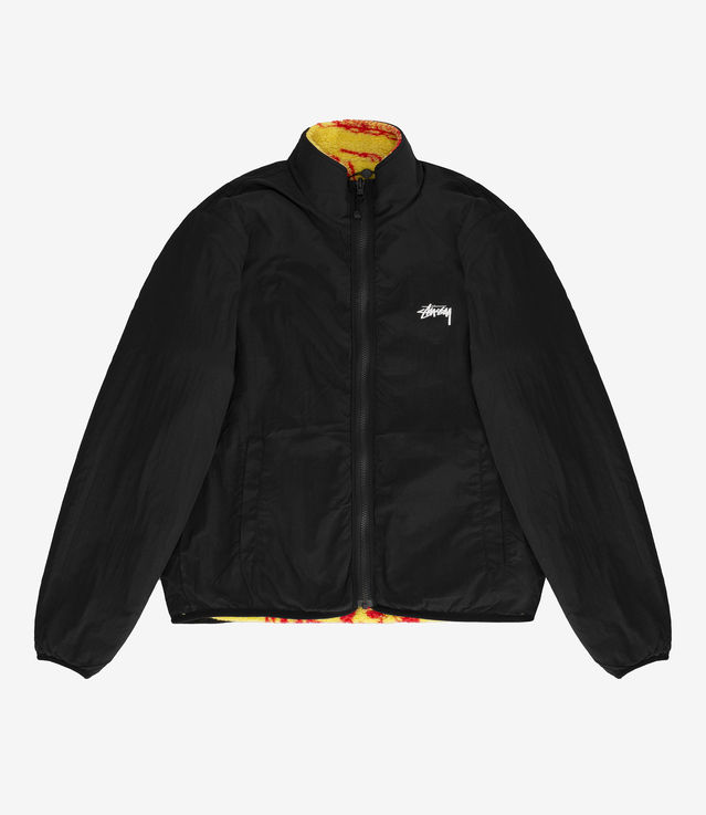 Shop Stussy Dragon Sherpa Jacket Lime at itk online store