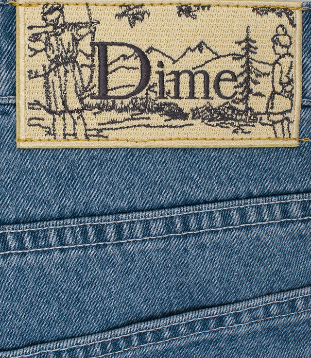 パンツ DIME DENIM PANTS (LIGHT WASH) DIME - Relaxed Denim Pants Light Blue Washed – Deli Skate Supply