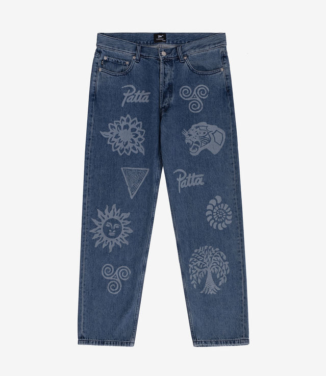 ★人気★【A PIECE OF CAKE】★Hope-ear Pattern Denim Pant.s★ ☆人気☆【A PIECE OF CAKE】☆Hope-ear Pattern Denim Pant.s☆