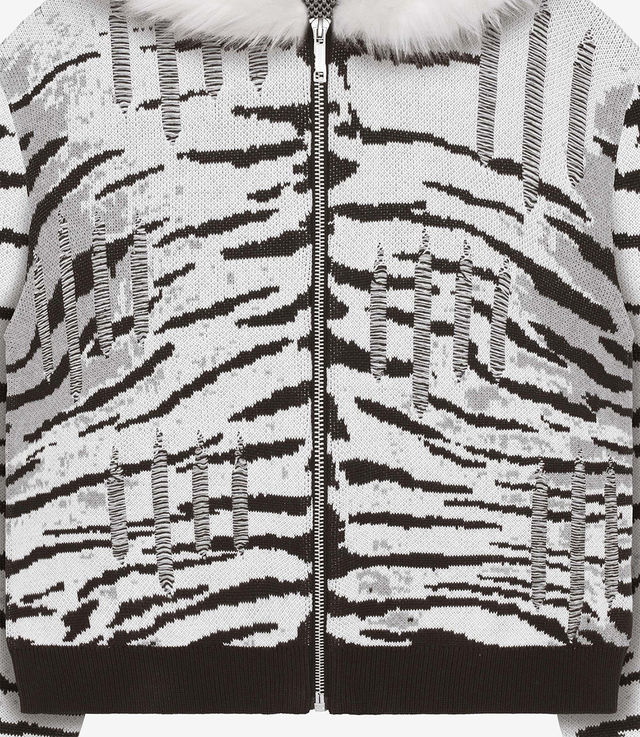 Shop Racer Worldwide Snow Tiger Knit Hoodie Black/White at Shop Racer Worldwide Snow Tiger Knit Hoodie Black/White at