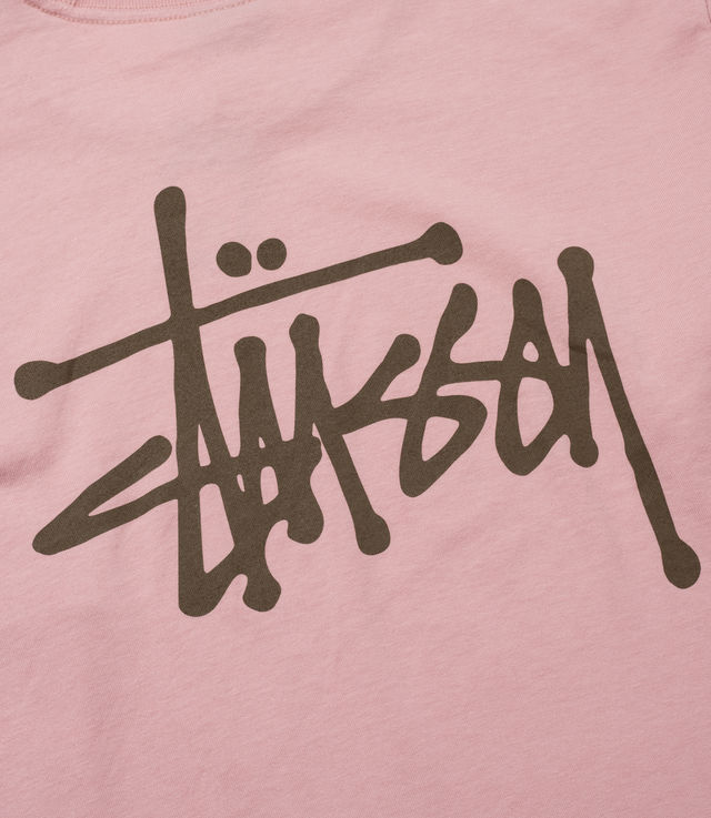 Shop Stussy Basic Stussy LS Tee Dusty Rose FA17 at itk online store