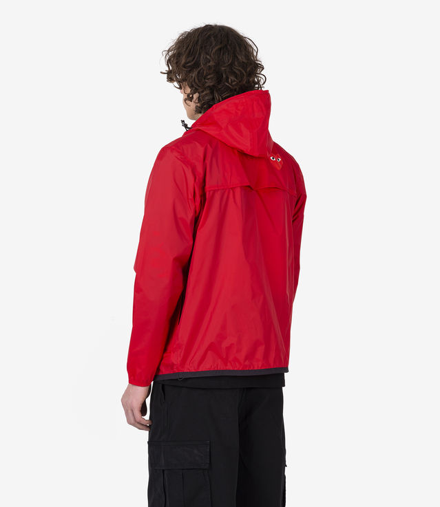 Shop Comme Des Garçons Play X K Way Full Zip Packable Jacket Red At Itk