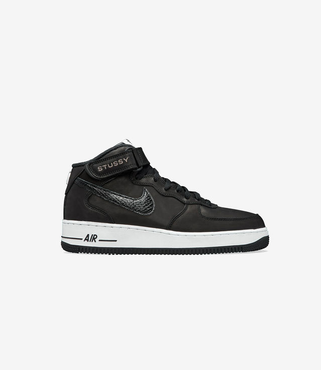 Shop Nike x Stussy Air Force 1 Mid Black/White at itk online store