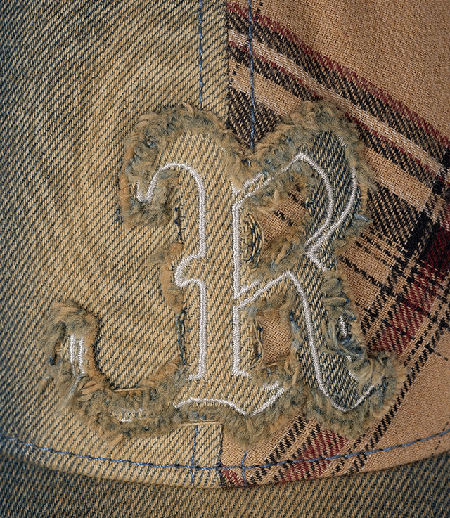 Shop Racer Worldwide Denim Plaid Cap Blue at itk online store