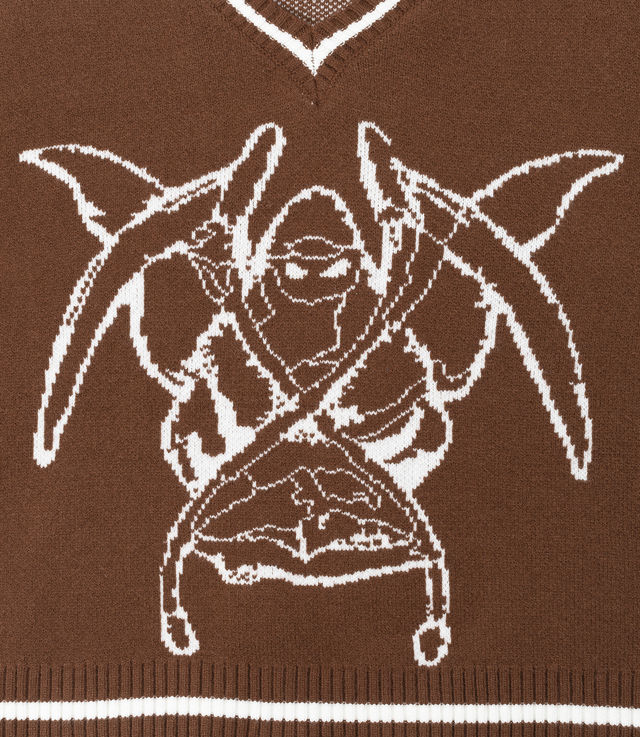 Shop Heaven Can Wait Reaper Knit Brown at itk online store