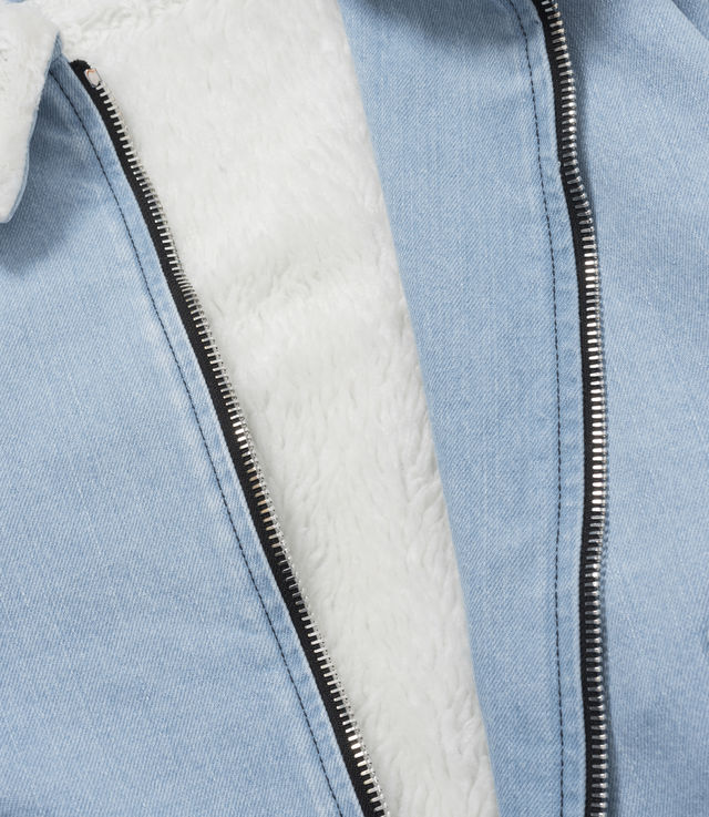 Gosha rubchinskiy faux outlet shearling collar denim jacket