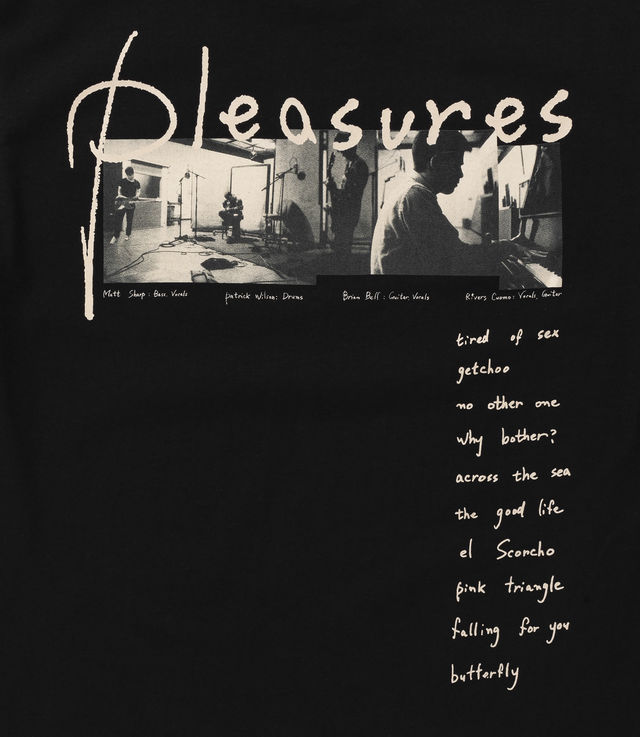 Shop Pleasures x Weezer Pinkerton T-Shirt Black at itk