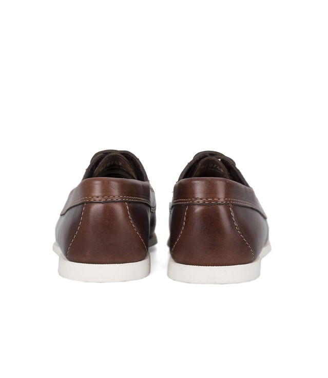Shop G.H. Bass Camp Moc Jackman Pull Up Leather Dark Brown at itk