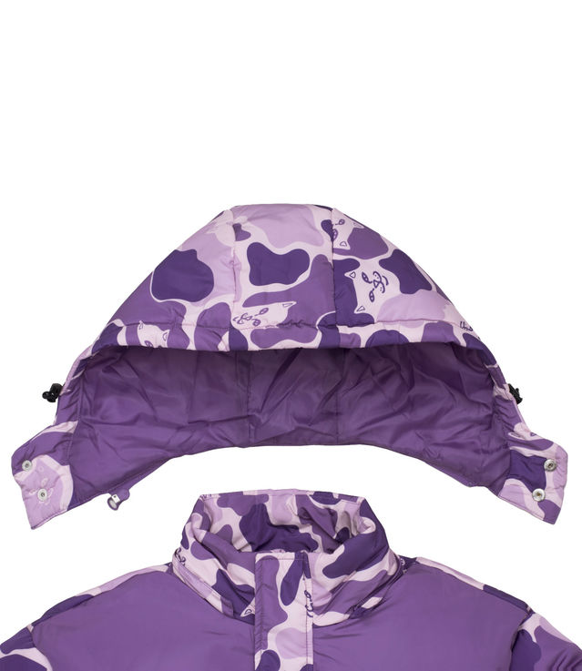 Shop Ripndip Nerm Camo Puffer Jacket Purple Camo at itk online store