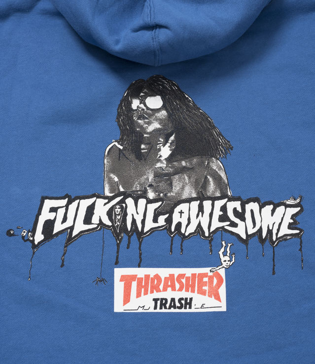 Shop Fucking Awesome x Thrasher Trash Me Hood Blue at itk online store