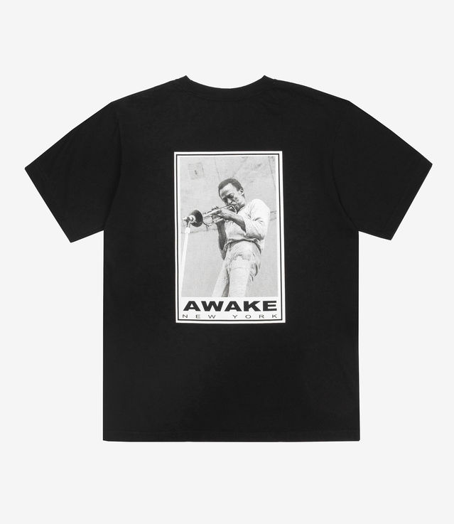*新作SU23'* Awake NY Miles Davis Pinted SS Tee Shop Awake NY Miles Davis Printed Short Sleeve Tee Black at