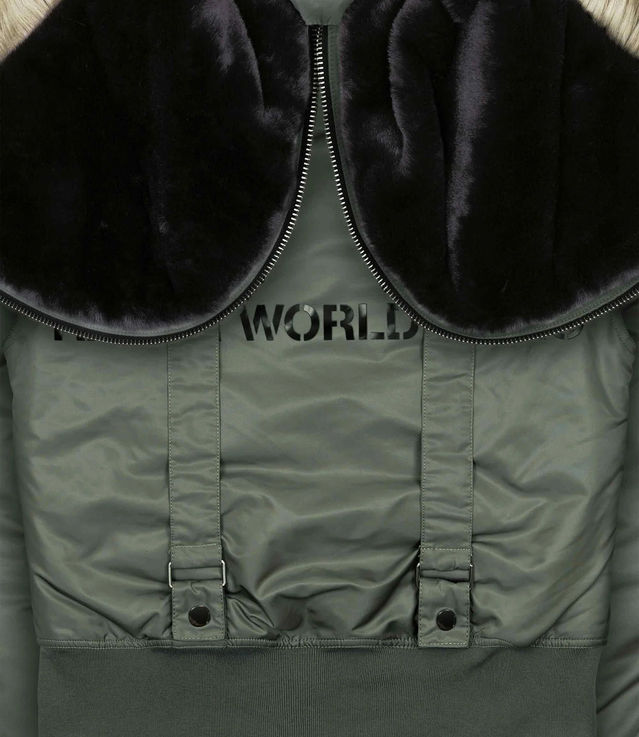 Shop Racer Worldwide Aviator Bomber Jacket Green at itk