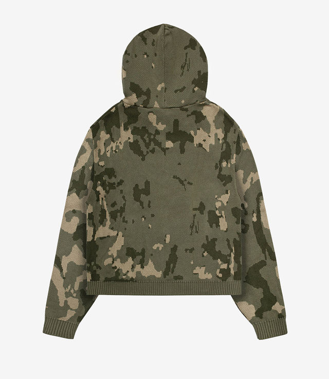 Shop Racer Worldwide Knit Zip Hoodie Camo at itk online store