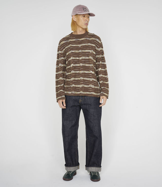 【BRAIN DEAD】SPACE DYE LONG SLEEVE MOCK NECK SWEATER BROWN braindeadspacedyelongsleevemoc